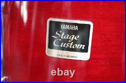 Yamaha 4pc Stage Custom Drum Set Cranberry Red