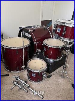 Yamaha 5x Drum Set, 5x Zildjian Cymbals, Iron Cobra 2x Pedals, Stands, Throne