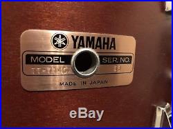 Yamaha 7000 Series Dark Wood Vintage Drum Set 1982 big sizes matching IJ badges