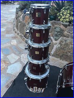 Yamaha Absolute Custom Birch Cherry 6pc Drum Set kit