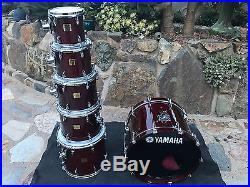 Yamaha Absolute Custom Birch Cherry 6pc Drum Set kit