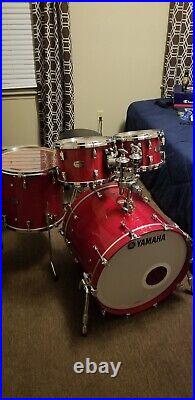 Yamaha Absolute Hybrid Maple Drumset Autumn Red. LOCAL PICKUP ONLY