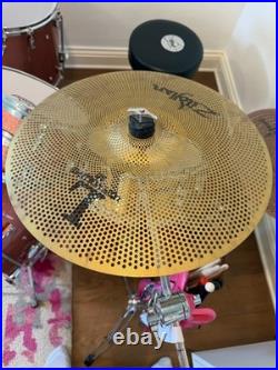 Yamaha Absolute Hybrid Maple Pink Champagne Sparkle Drum Set Snare & Cymbals