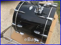 Yamaha Beech Custom Black 22-10-12-14-16 Drum Set- MIJ