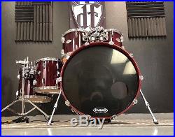 Yamaha Beech Custom Cherry Wood Lacquer 5pc Drum Set