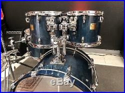 Yamaha Birch Custom Absolute 4pc Drum Set Sea Blue Lacquer