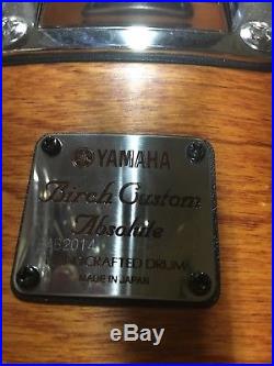 Yamaha Birch Custom Absolute Drum Set 20/12/14 Vintage Natural Made in Japan