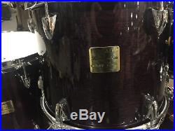 Yamaha Birch Custom Absolute Drum Set Kit 10-12-14-20 In Plum Lacquer