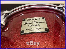 Yamaha Birch Custom Absolute Nouveau 6 Piece Double Bass Apple Sparkle Fade Set