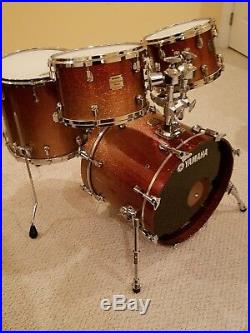 Yamaha Birch Custom Absolute Nouveau Drum Set, Bop sizes, MIJ, Gold Sparkle Fade