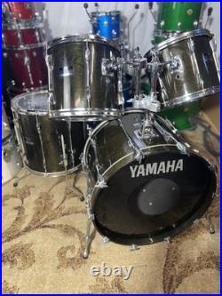 Yamaha Club Custom Black shadow 22/12/13/16 Made In Japan Drum Set