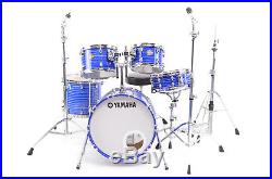 Yamaha Club Custom Blue Swirl 5-Piece Drum Set with Throne Pedal & Hardware #32340