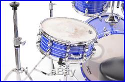 Yamaha Club Custom Blue Swirl 5-Piece Drum Set with Throne Pedal & Hardware #32340