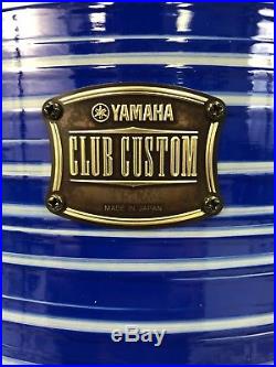 Yamaha Club Custom Drum Set 24,18,13 Blue Swirl
