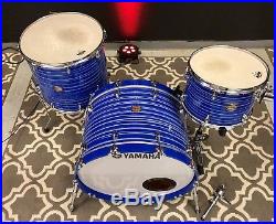 Yamaha Club Custom Drum Set 24,18,13 Blue Swirl