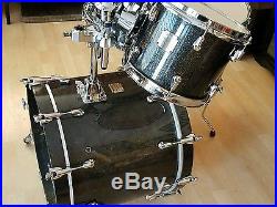 Yamaha Custom absolute maple drum set kit black sparkle nouveau Dyna hoops