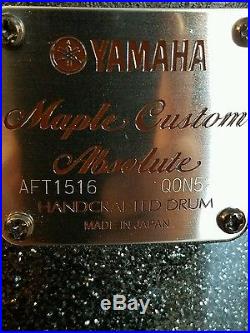 Yamaha Custom absolute maple drum set kit black sparkle nouveau Dyna hoops