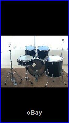 Yamaha DP Series Black 5-Piece Drum Set with Hardware used condition
