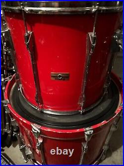Yamaha Drums Drum Set Rare Vintage Recrding Custom 5pc Shell Pack Holder Paiste