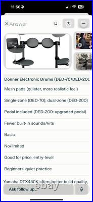 Yamaha Electronic Drum Set- Dtx450k Full 3 Zone Snare & Double Bass Pedals Yamaha Electronic Drum Set- Dtx450k Full 3 Zone Snare & Double Bass Pedals