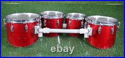 Yamaha Field Corps Wood Shell Marching Quad Drum Set Of 4 8 10 12 13 L@@k