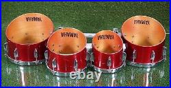 Yamaha Field Corps Wood Shell Marching Quad Drum Set Of 4 8 10 12 13 L@@k