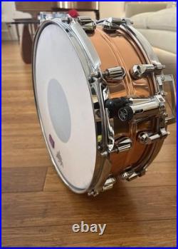 Yamaha Handcrafted Copper 14 in Snare Drum with Case and Hoop