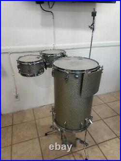 Yamaha Jordan Cocktail Club Drum Set Silver Sparkle