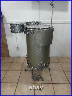 Yamaha Jordan Cocktail Club Drum Set Silver Sparkle