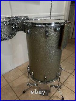 Yamaha Jordan Cocktail Club Drum Set Silver Sparkle