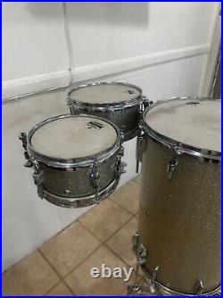 Yamaha Jordan Cocktail Club Drum Set Silver Sparkle