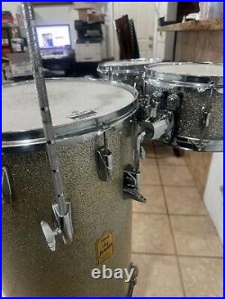 Yamaha Jordan Cocktail Club Drum Set Silver Sparkle