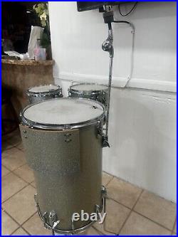 Yamaha Jordan Cocktail Club Drum Set Silver Sparkle