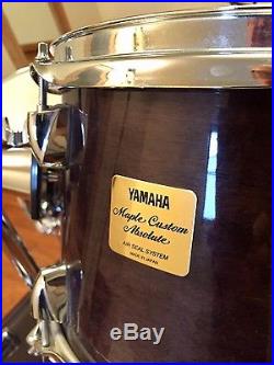 Yamaha Maple Custom Absolute 3 pc drumset 1990s Plum Maple