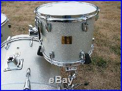 Yamaha Maple Custom Absolute 3 pc drumset 1990s Silver Sparkle