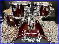 Yamaha Maple Custom Absolute Cherry Wood 4pc Drum Set Made In Japan