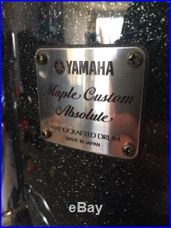 Yamaha Maple Custom Absolute Drum Set! Black Sparkle