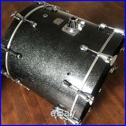 Yamaha Maple Custom Absolute Drum Set Black Sparkle 10 12 14 16 22 Japan