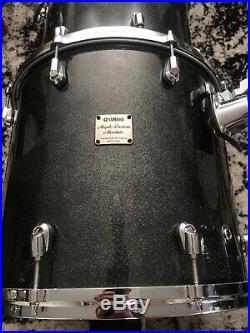 Yamaha Maple Custom Absolute Drum Set Black Sparkle 10 12 14 16 22 Japan