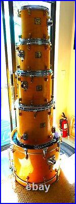 Yamaha Maple Custom Drumset Oversized Maple Shells withGold Stage se Lugs