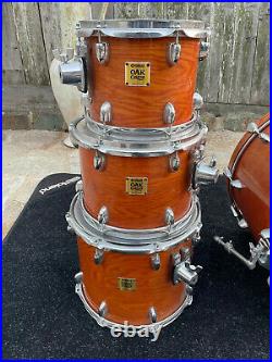 Yamaha Oak Custom Drum Set Kit 10x8,12x9,14x12,22x17 Honey Amber