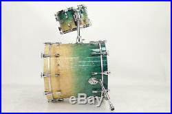 Yamaha PHX 3pc Shell Pack Drum Kit Set Turquoise Fade Bass Kick Floor Tom #38039