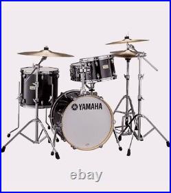 Yamaha Percussion SBP0F4HRB Stage Custom Hip 4-Piece Drum Set Raven Black