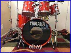 Yamaha Power Tour Customs 8000 Series Drum Set Red Wood