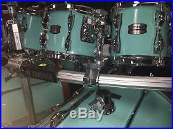 Yamaha Recording Custom 2017 model 8pc Surf Green Drum Set with Double Bass WOW