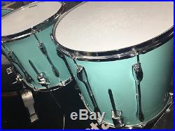 Yamaha Recording Custom 2017 model 8pc Surf Green Drum Set with Double Bass WOW