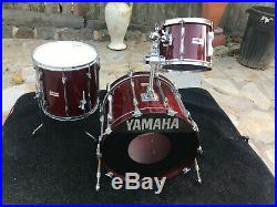 Yamaha Recording Custom 3pc Drum Set kit 22x16,13x9, 16x16! CHERRY