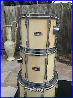 Yamaha Recording Custom 4pc Drum Set kit 22x16,12x10,13x11, 16x16! OFF White