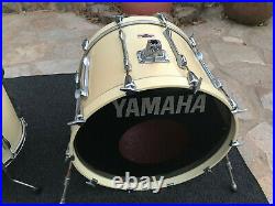 Yamaha Recording Custom 4pc Drum Set kit 22x16,12x10,13x11, 16x16! OFF White