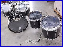 Yamaha Recording Custom 5 Piece Drum Set, 22,10,12,14,16, Black Finish